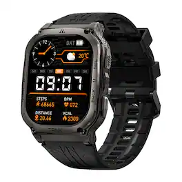 KOSPET - M3 Smartwatch 1.96" AMOLED Touchscreen, Bluetooth, 170+ Sports Modes, Military-Grade Protection - Black - (2024)