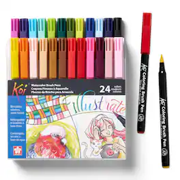 Sakura - Koi Coloring Brush Pens, Assorted, 24 Pack