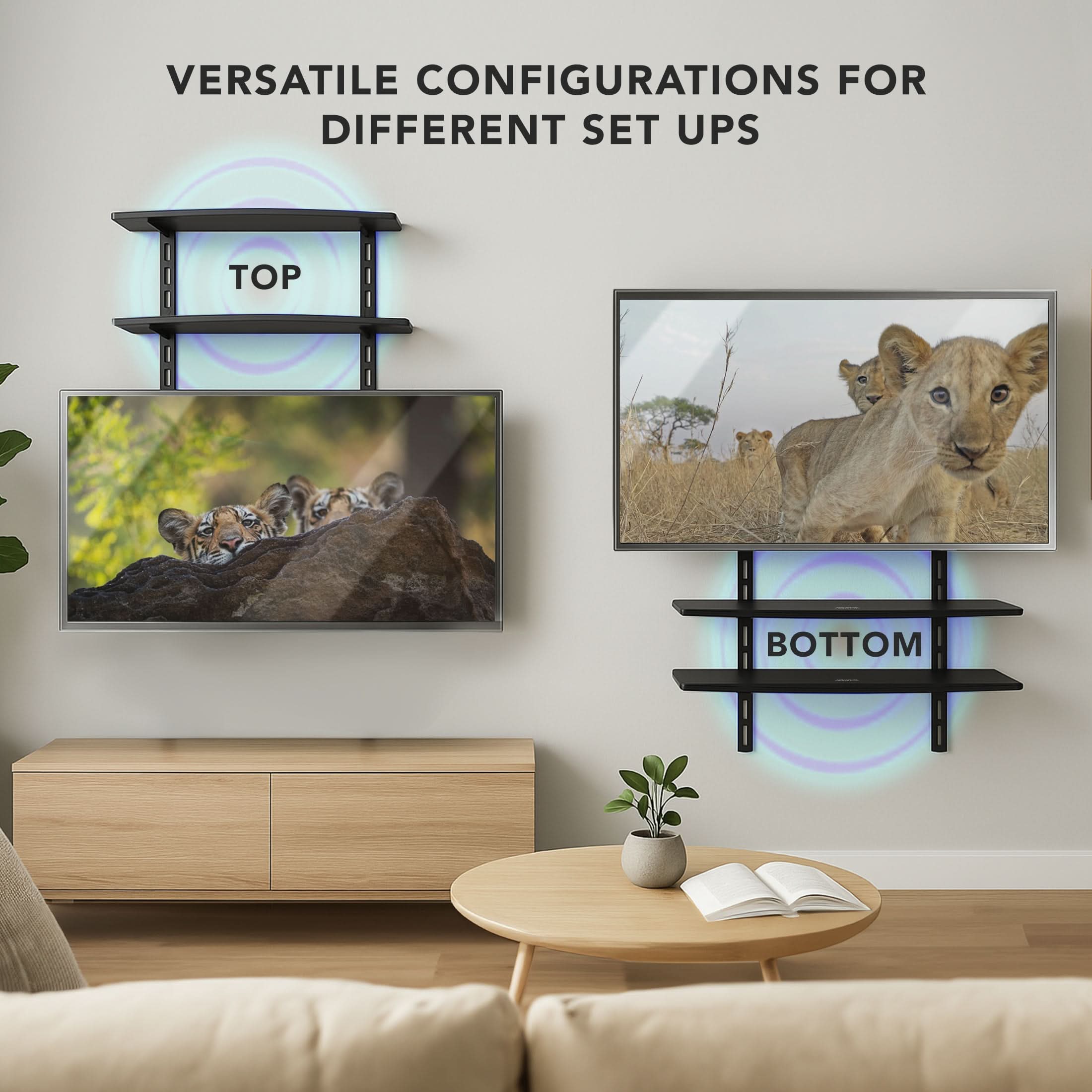 VERSATILE CONFIGURATIONS FOR DIFFERENT SET UPS

TOP

BOTTOM