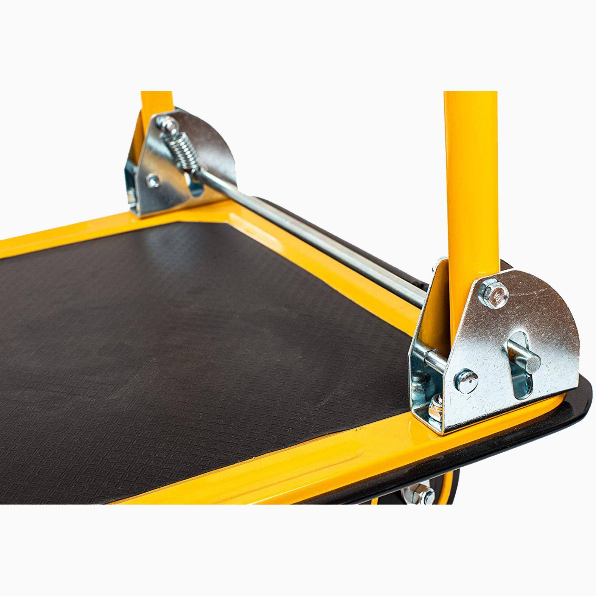 Alt View 1. LOVMOR - 660-Lb Capacity Foldable Platform Truck Hand Cart with Wheels - Yellow.