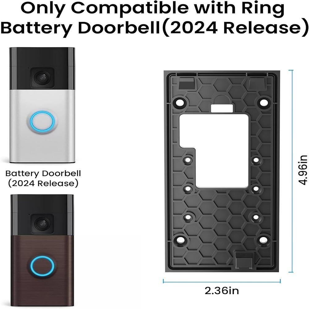 Only Compatible with Ring Battery Doorbell (2024 Release)

Battery Doorbell (2024 Release)

4.96in

2.36in