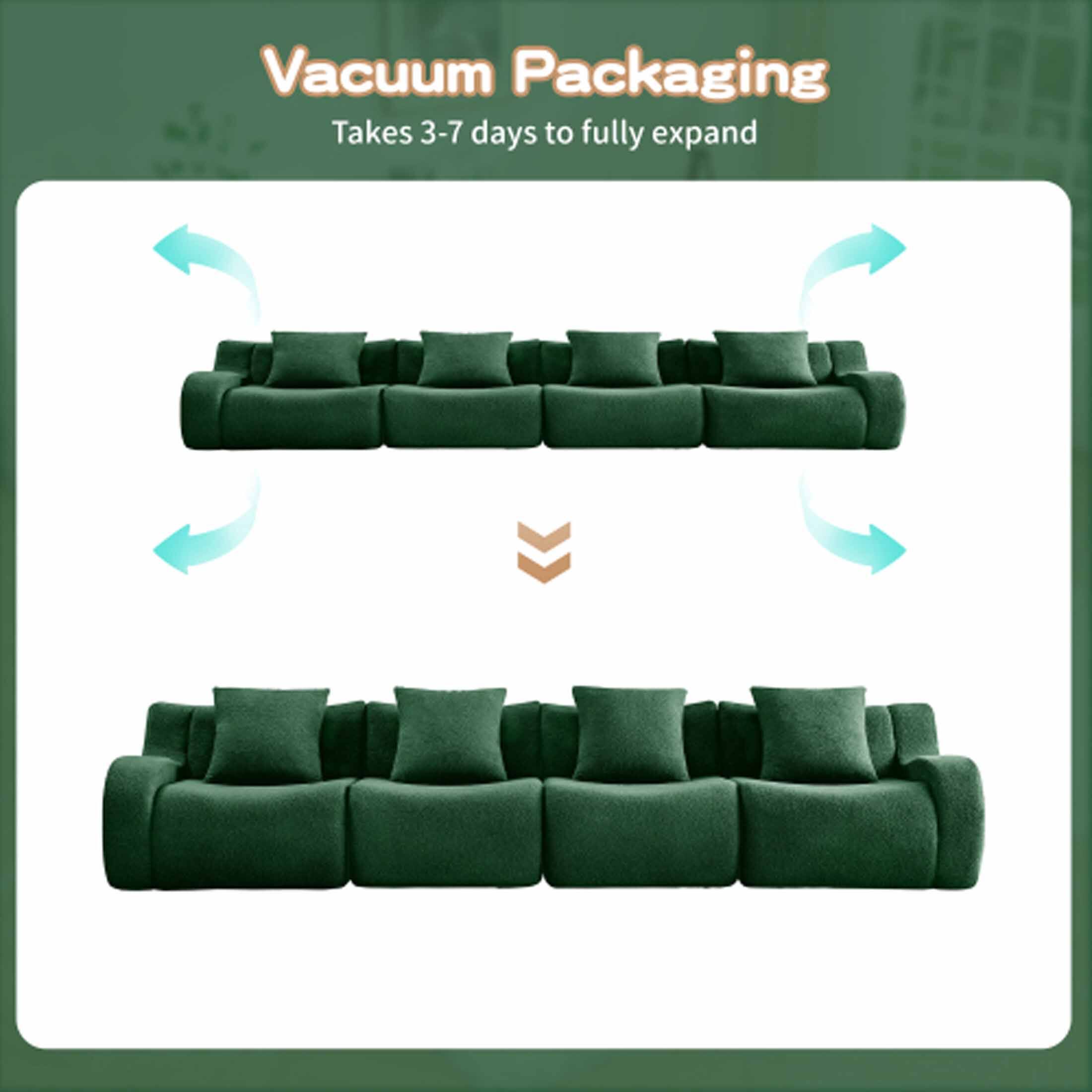 Vacuum Packaging  
Takes 3-7 days to fully expand
