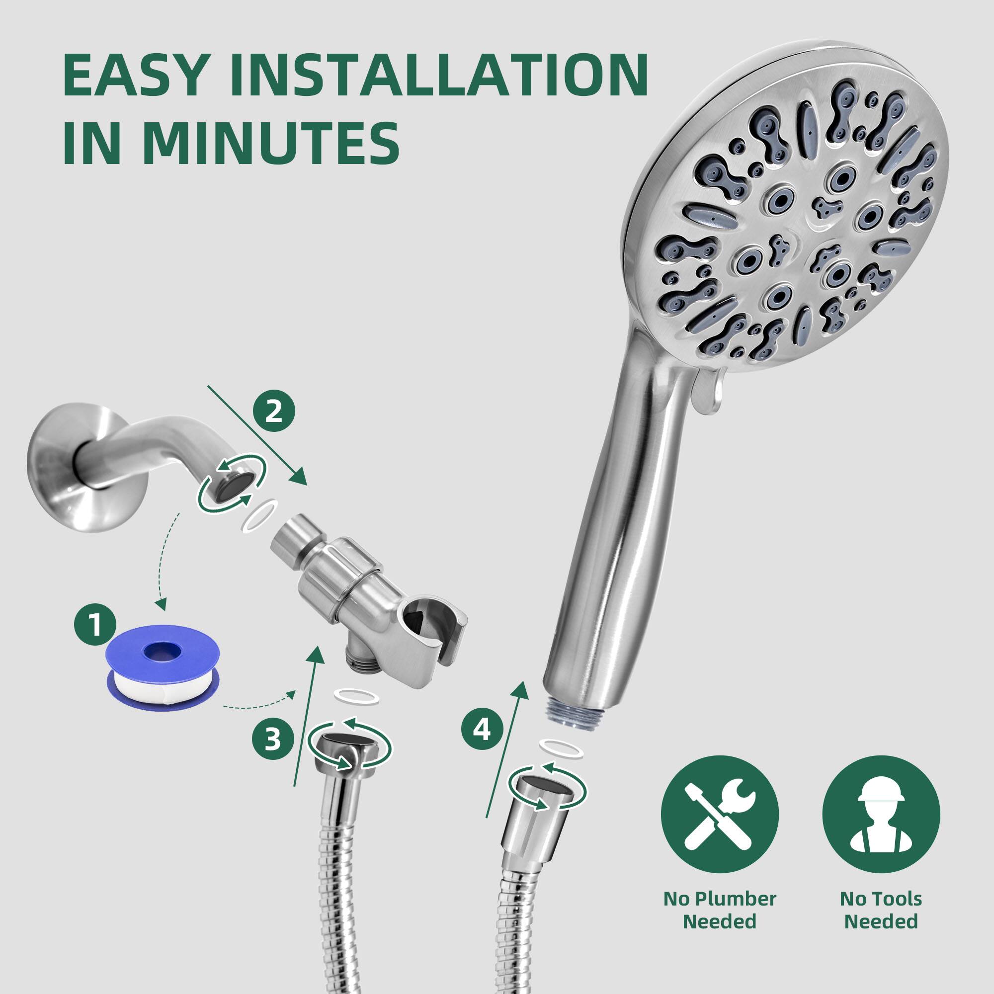 EASY INSTALLATION IN MINUTES

1. No Plumber Needed
2. No Tools Needed