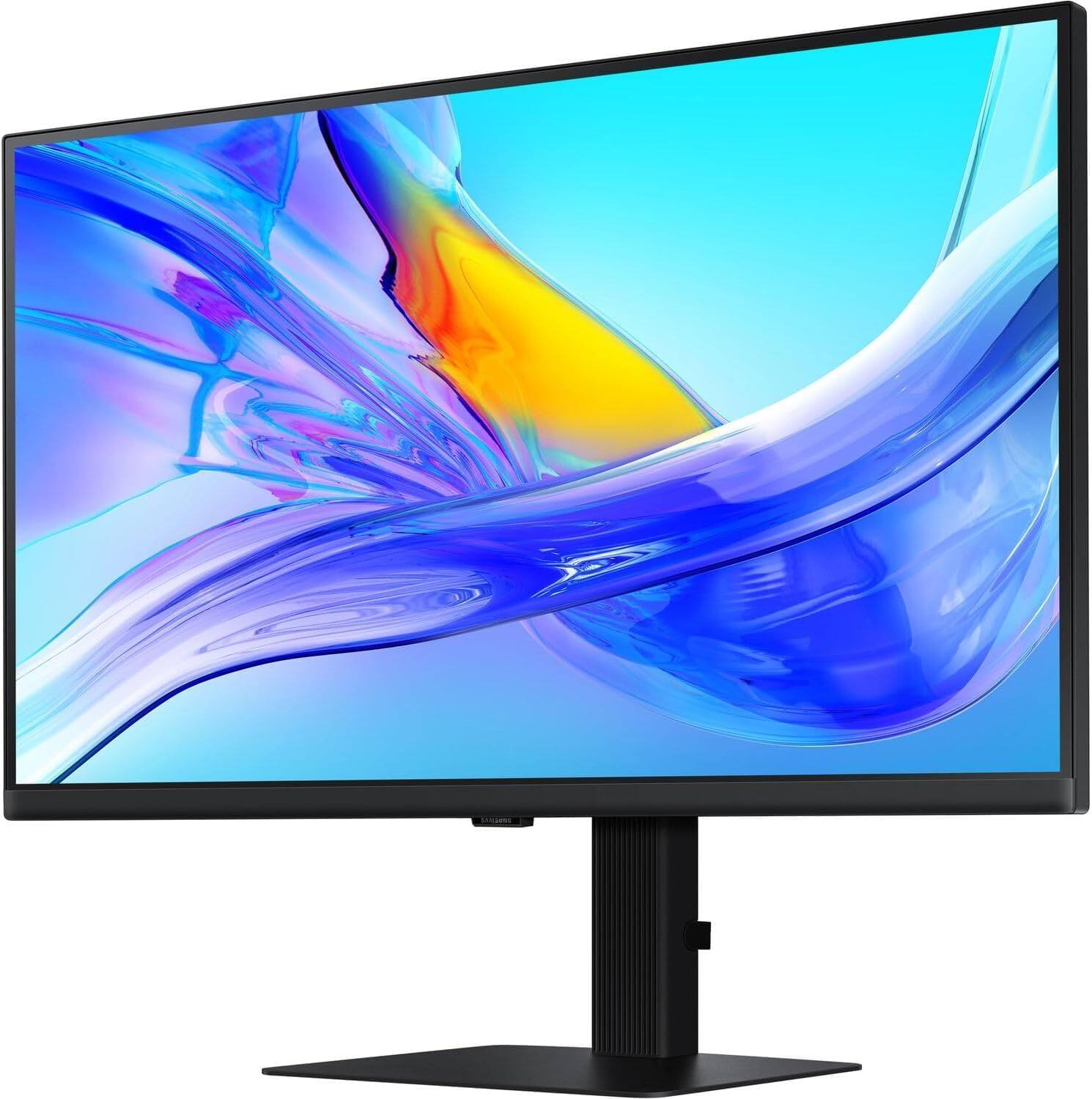 Angle. Samsung - Samsung 27" 4K UHD IPS Monitor with HDR10, Anti Glare, VESA Mount, Flicker Free, Tilt, HDMI & DKZ Hub, Black Color 2Pack - Black.