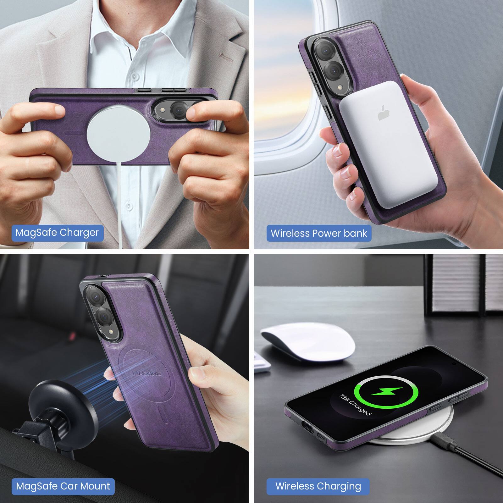 MagSafe Charger  
Wireless Power bank  
MagSafe Car Mount  
Wireless Charging