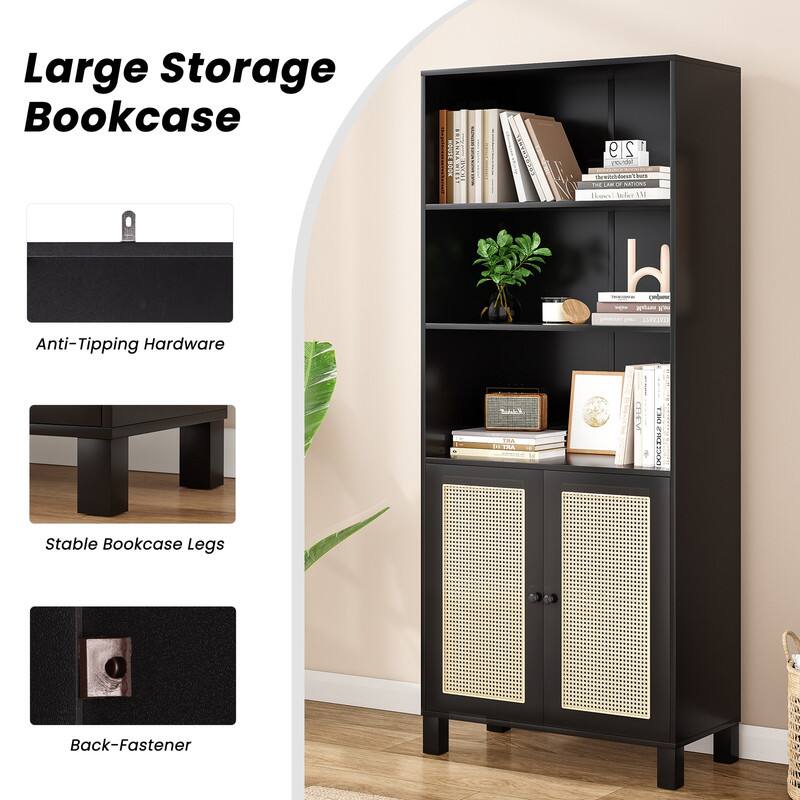 Large Storage Bookcase

- Anti-Tipping Hardware
- Stable Bookcase Legs
- Back-Fastener