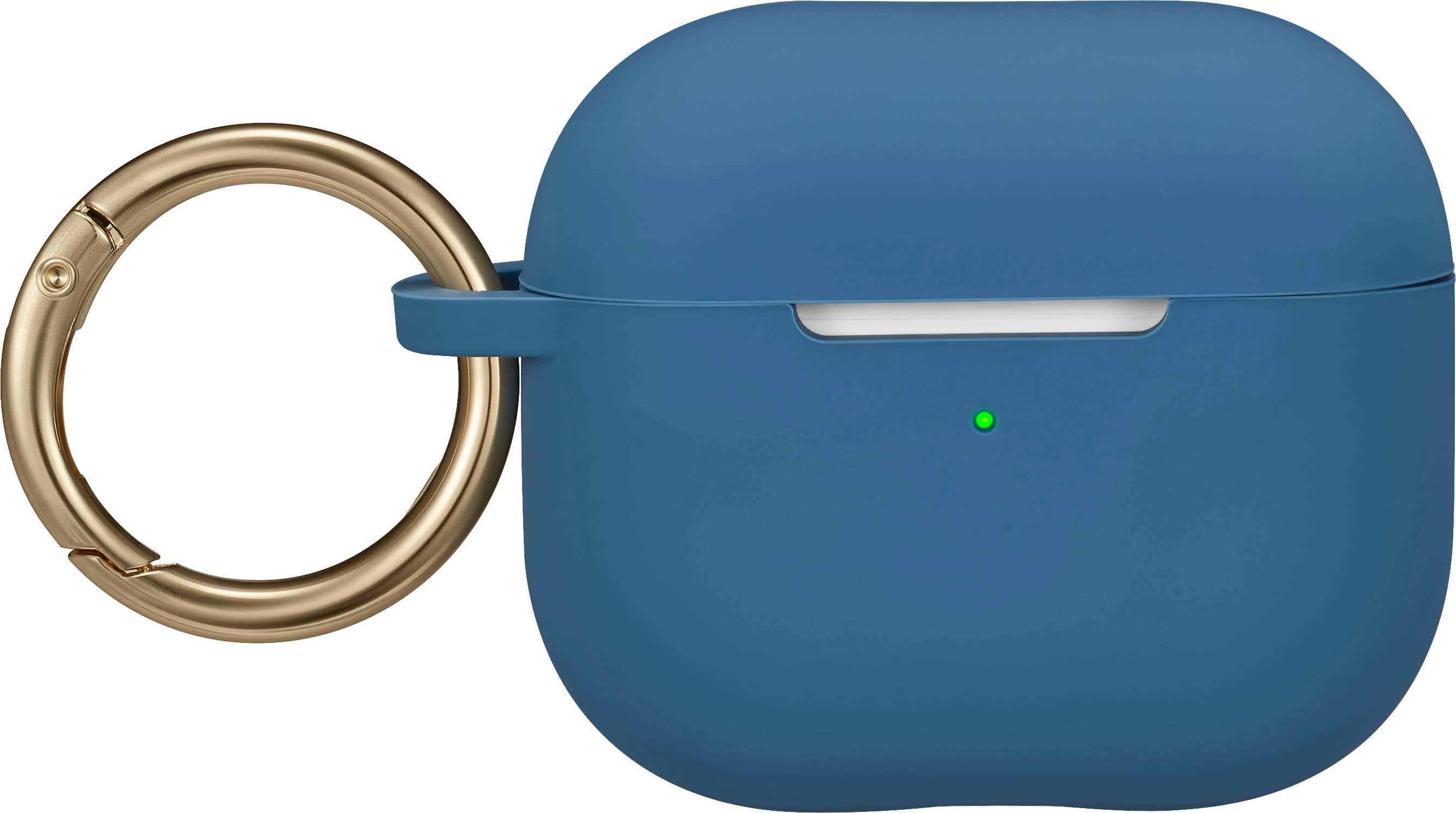 Best Buy essentials™ - Silicone Case for Apple AirPods 3rd Generation - Blue - Front_Zoom