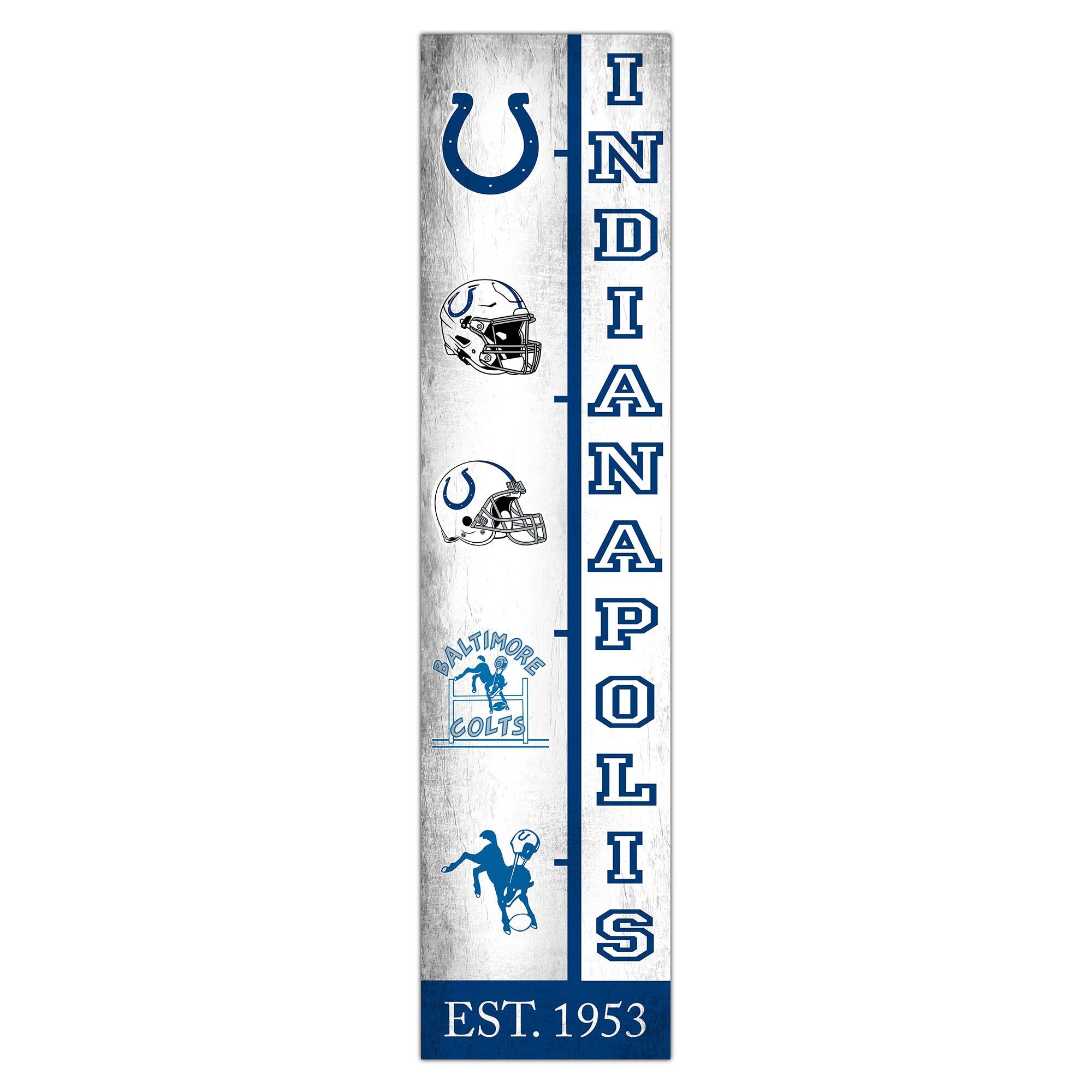 Indianapolis Colts 6" x 24" Progression Wood Sign