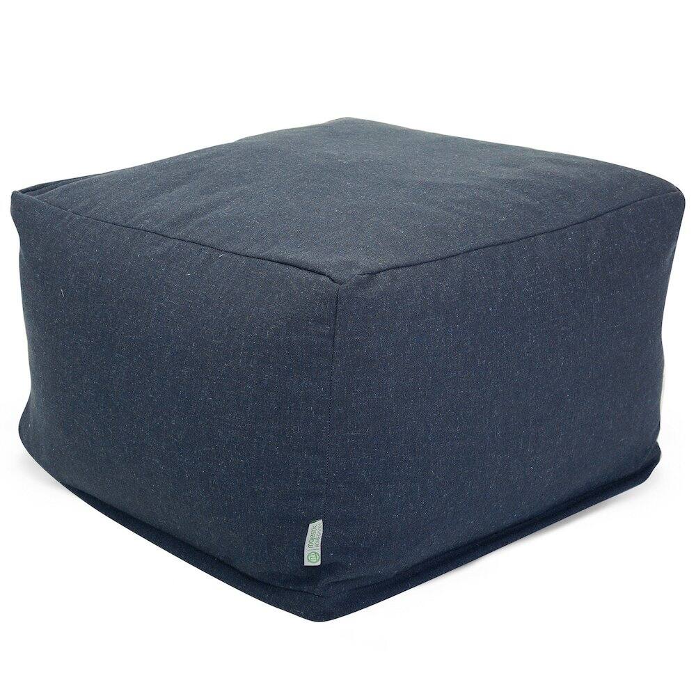 Front. Majestic Home - Ottoman Pouf Wales Navy - Blue.