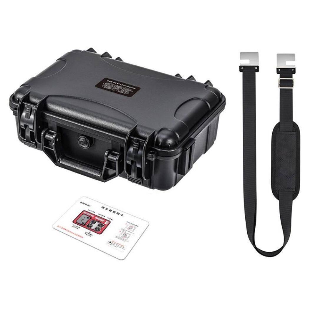 Angle. StartRC - STARTRC Waterproof Black and Red Hard Carrying Case for DJI Neo Fly More Combo.