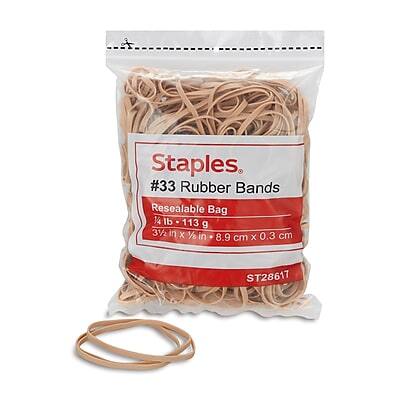 Staples - Economy #33 Rubber Band, 3-1/2" x 1/8", 175/Pack - Beige