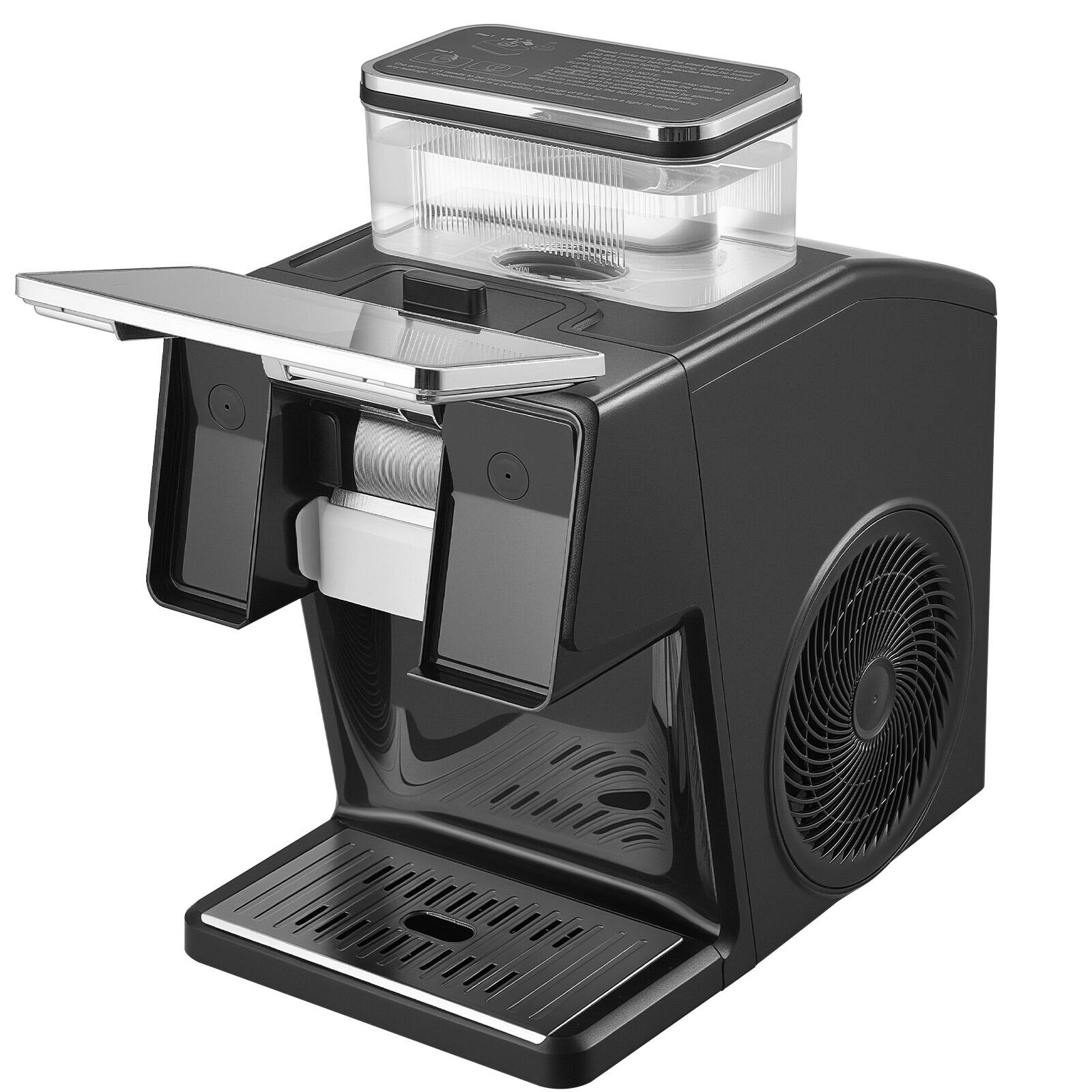 Alt View 4. Siljoy - Snowflake Ice Machine 44LBS/24H Ice Maker Ice-Shaver with Stainless Steel Blade Electric Snow Cone Maker 0.2 Gal Tank - Black.