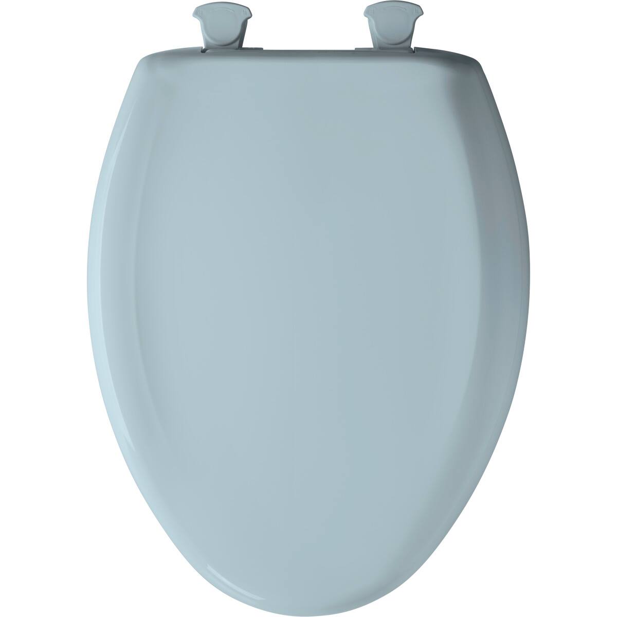 Angle. BEMIS - Bemis Elongated Plastic Toilet Seat in Heron Blue with STA-TITE Seat Fastening System, EasyClean and  WhisperClose Hinge - Heron Blue.