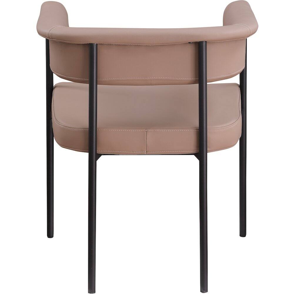 Alt View 3. Meridian Furniture - Malin Tan Vegan Leather Dining Chair, Set of 2 - Brown.