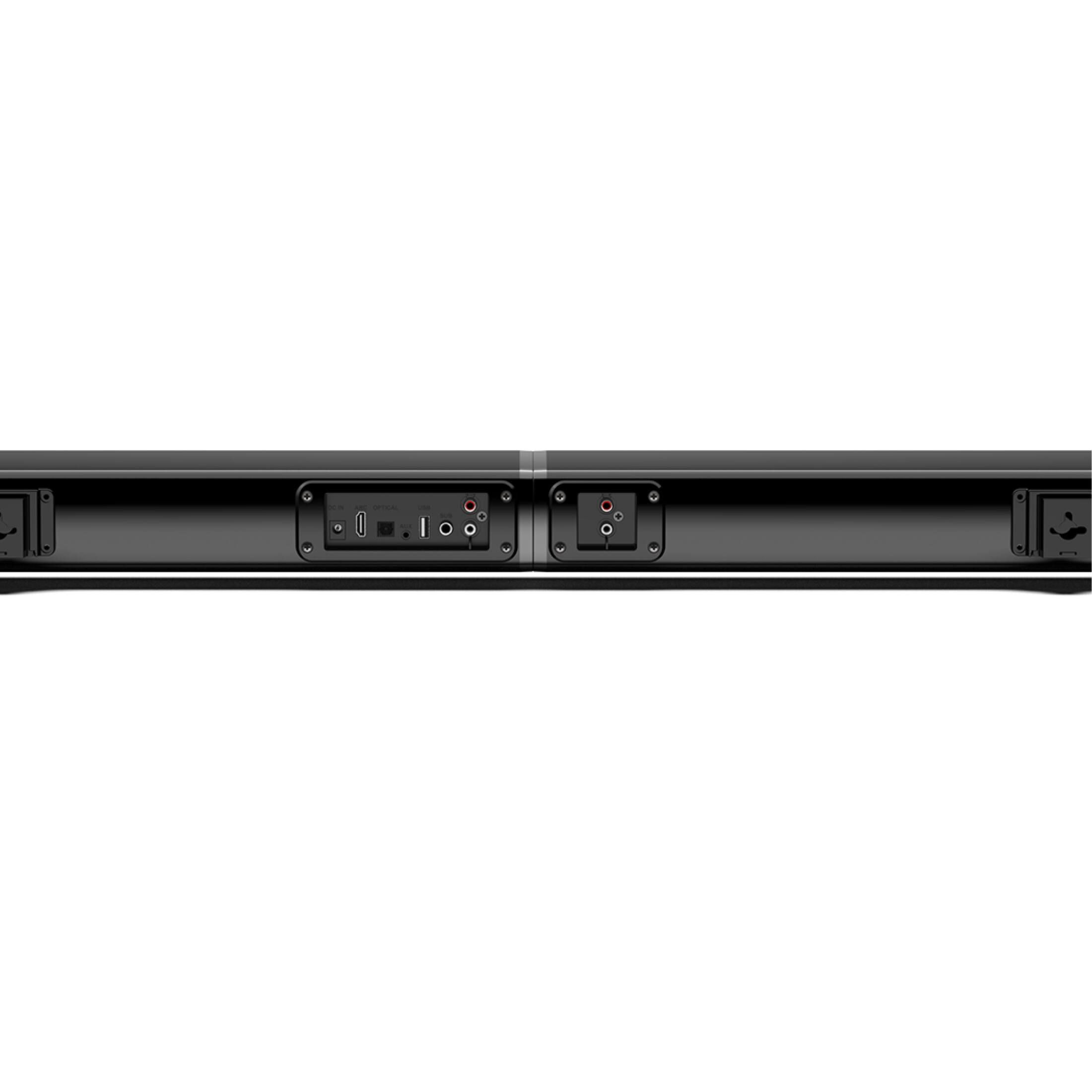 Back. Ultimea - ULTIMEA Apollo S50 4.1ch Sound Bar with Subwoofer, 2-in-1 Detachable, Bass Adjustable, 3 EQ Modes, 200W, ARC/Optical/Aux - Black.