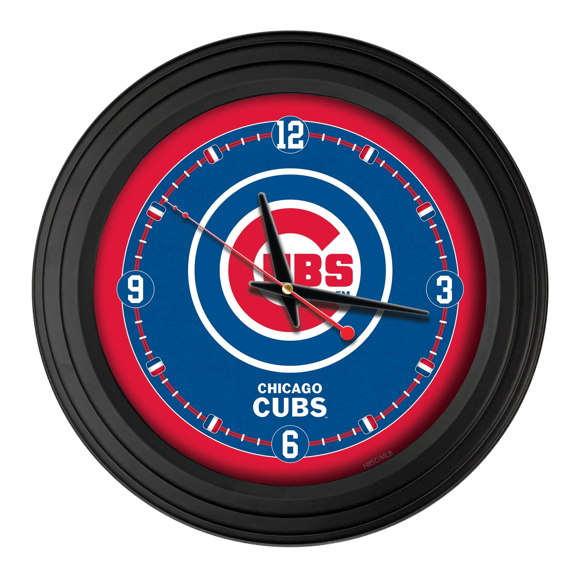 Holland Bar Stool Co. - Chicago Cubs 15" Traditional Wall Clock - Black