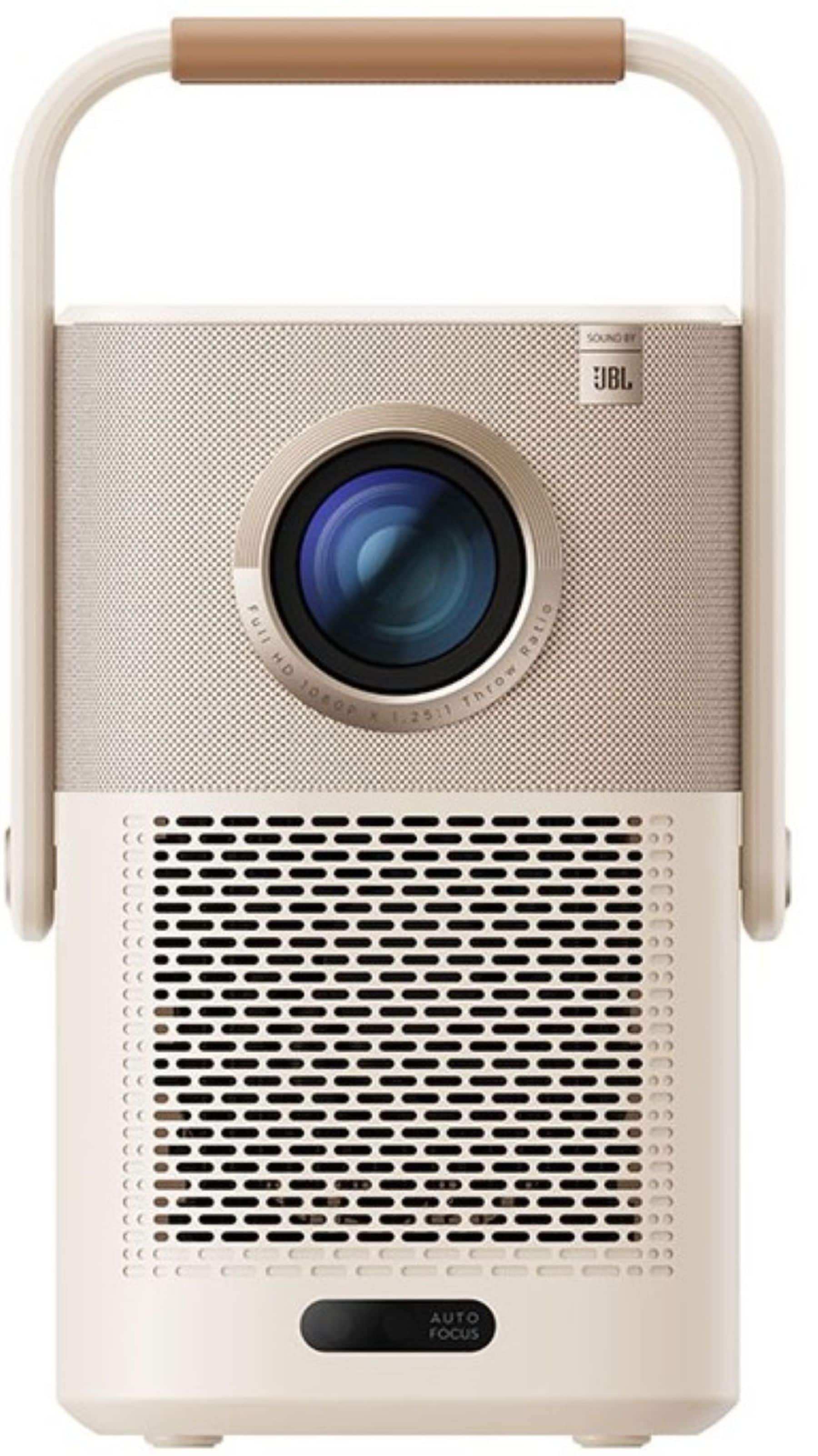 Yaber - T2 Plus Portable Projector, 350 ISO, JBL Dolby Audio Native 1080P Auto Focus & Keystone WiFi 6 Bluetooth - Cream