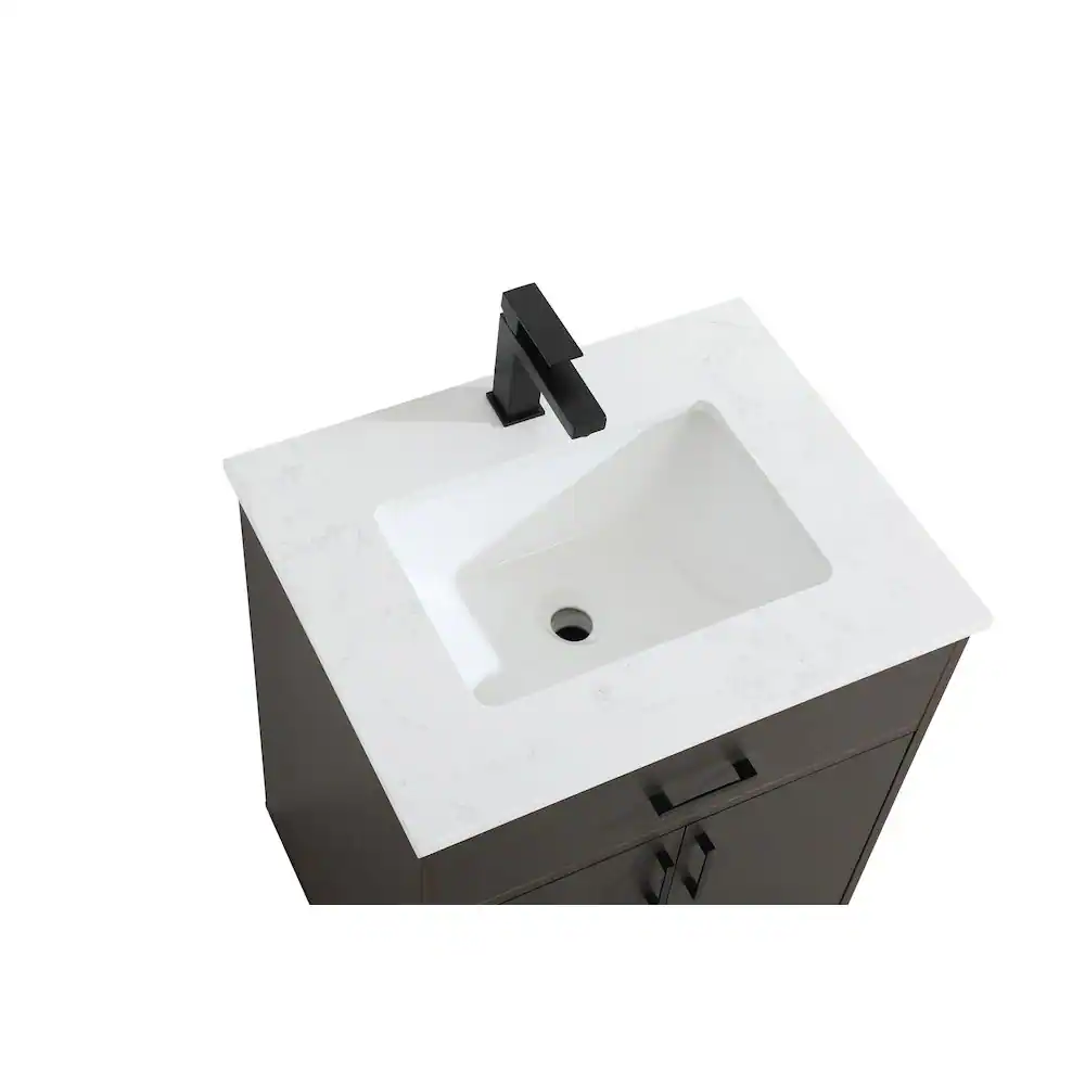 Back. Elegant Kitchen and Bath - Chandler 24 Inch Single Bathroom Vanity In Mocha Brown - Mocha Brown.