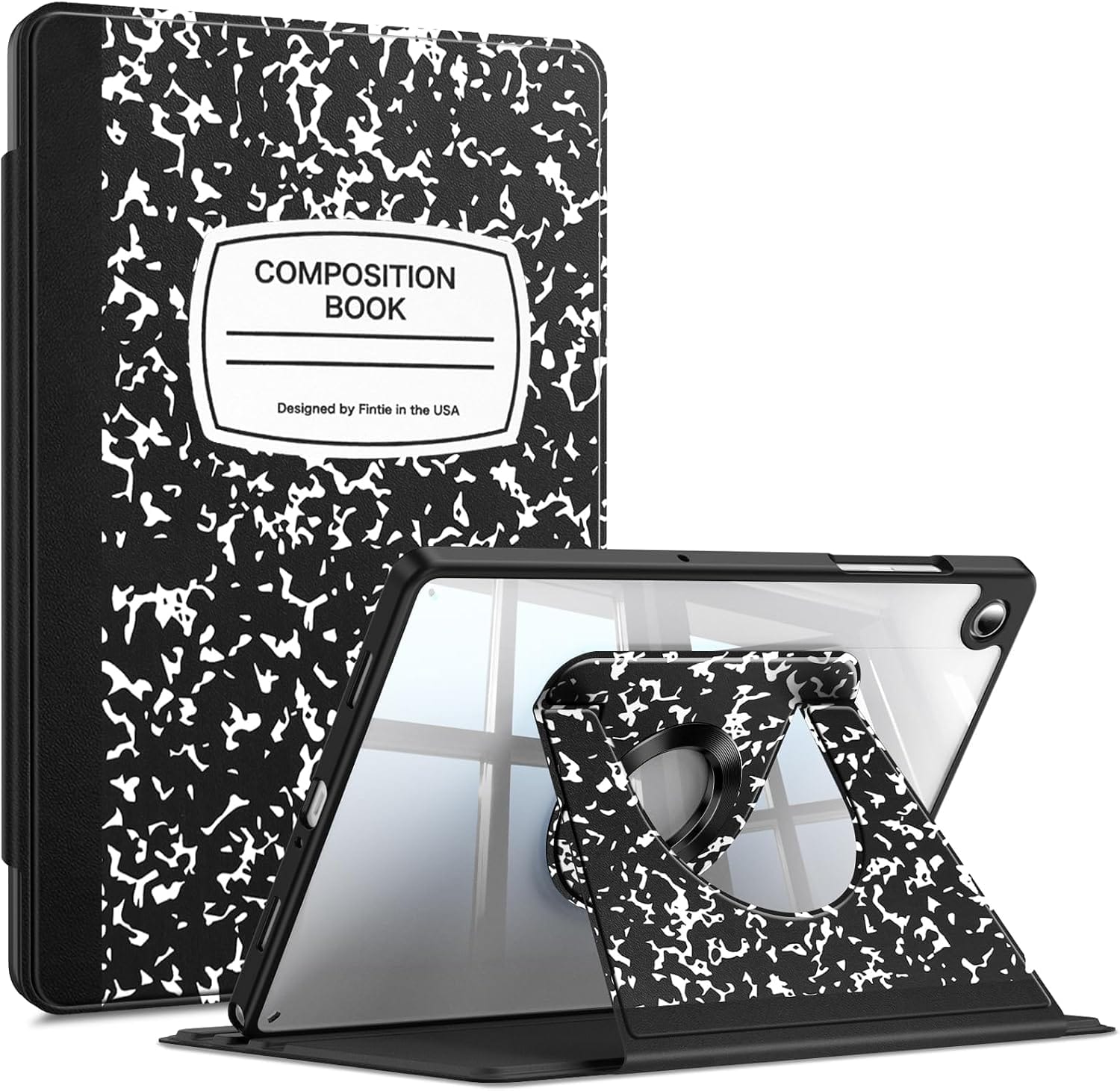 Fintie - 360 Degree Rotating Case for Samsung Galaxy Tab A11+/ Tab A9+ 11 Inch, Metal Swiveling Ring Stand, Slim Clear Back Cover - Composition Book price history on PriceWatchPro