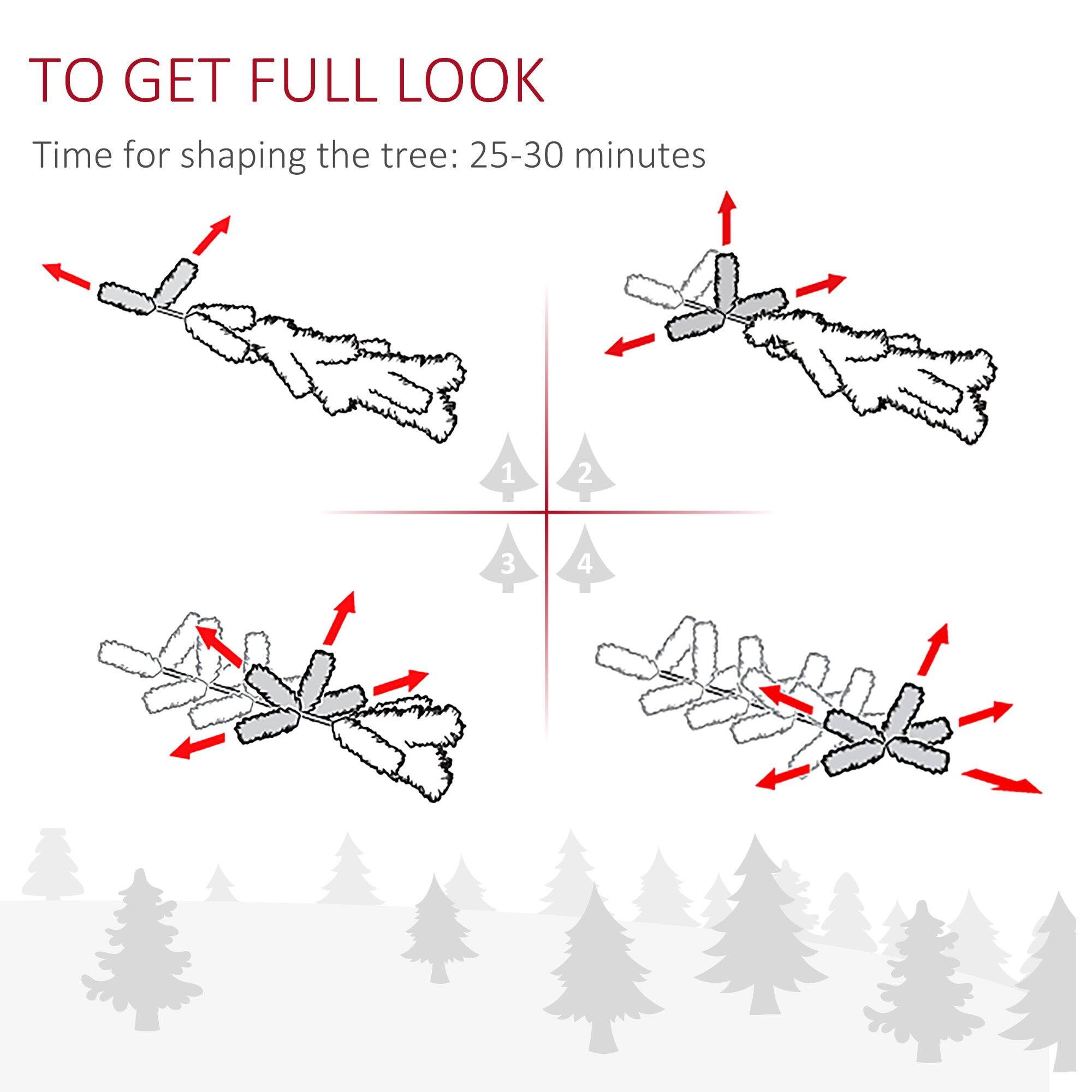 TO GET FULL LOOK  
Time for shaping the tree: 25-30 minutes  

1  
2  
3  
4