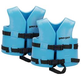 TRC Recreation - Super Soft Child Life Jacket Safety Vest, Medium, 2 Pack - Blue