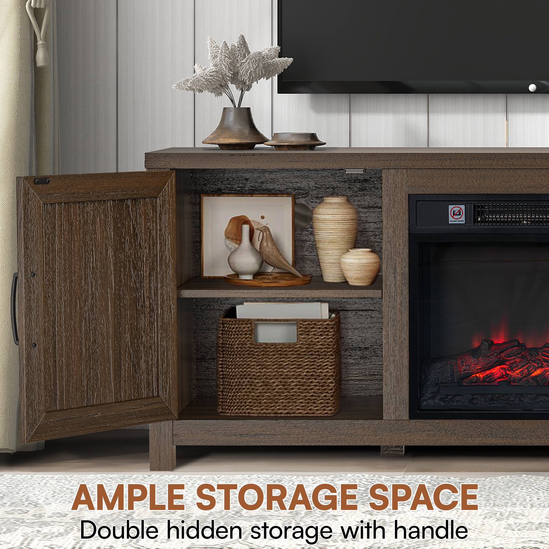 AMPLE STORAGE SPACE  
Double hidden storage with handle