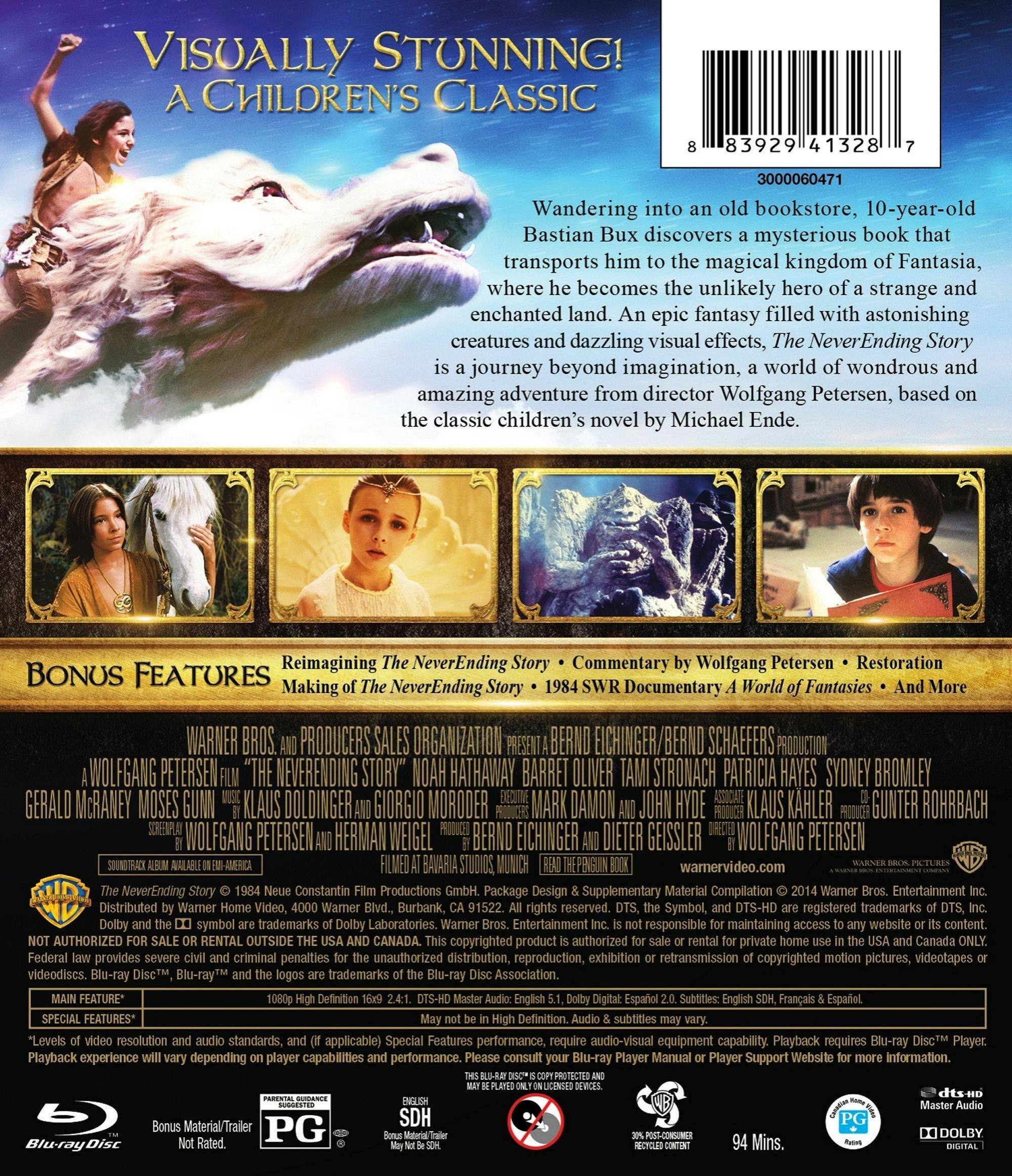 Back. The Neverending Story (30th Anniversary Edition) [Blu-ray].