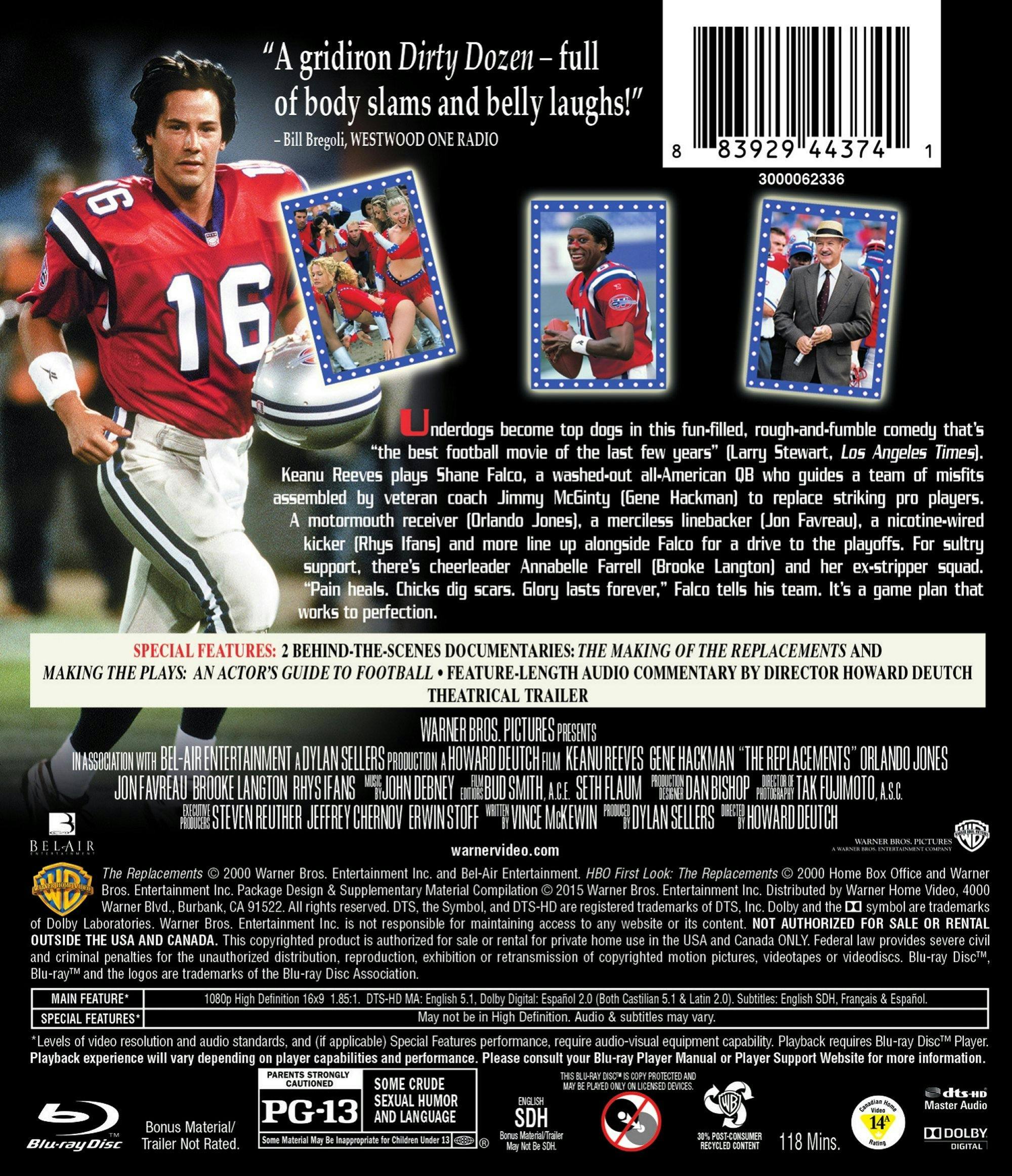 Angle. The Replacements [Blu-ray].