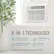 4-IN-1 TECHNOLOGY:
1. Powerful Cooling: 18,800 BTU - 1,000 Sq. Ft.
2. Dehumidification: 3.8 Pints per Hour
3. Supplemental Heating: 16,000 BTU for Temps 23-76
4. Air Flow: 3 Fan Speeds
*Not meant as primary heat source during coldest months