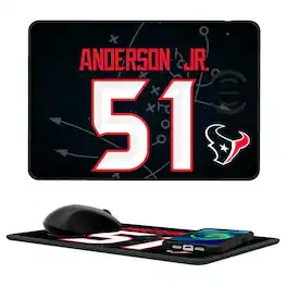 Keyscaper - Will Anderson Jr. Wireless Charger and Mouse Pad - Black