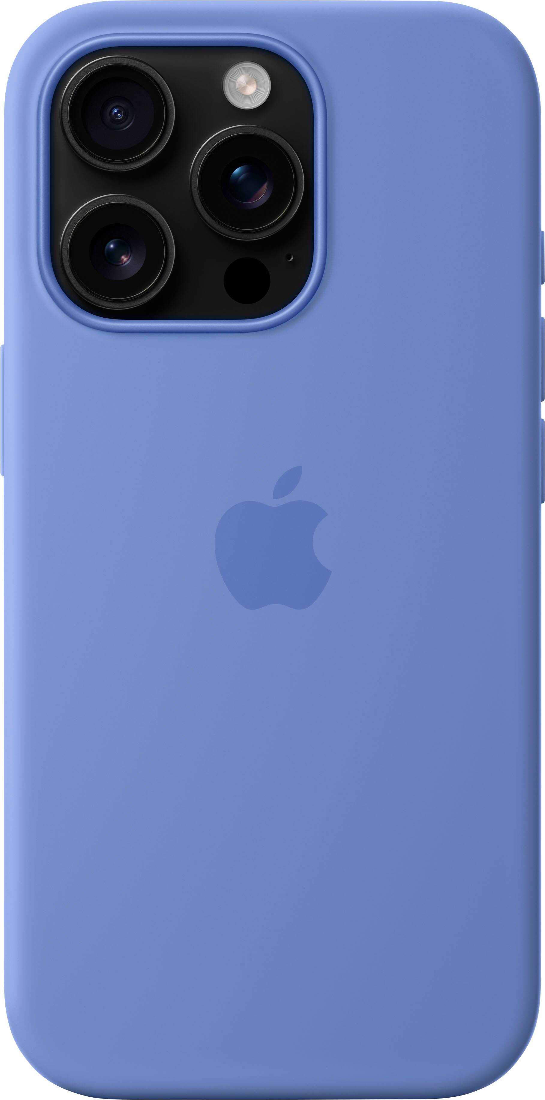 Back. Apple - iPhone 16 Pro Silicone Case with MagSafe - Periwinkle.