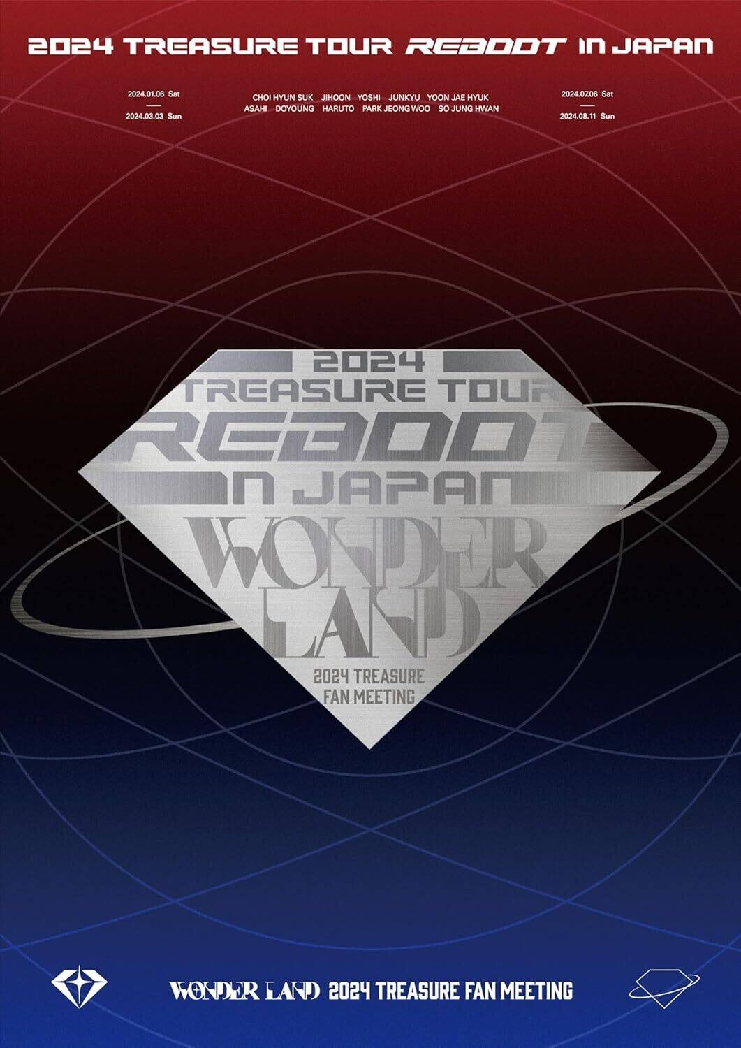 Front. Treasure - 2024 Treasure Tour - Reboot - In Japan + 2024 Treasure Fan Meeting - Wonderland   - BLU-RAY.