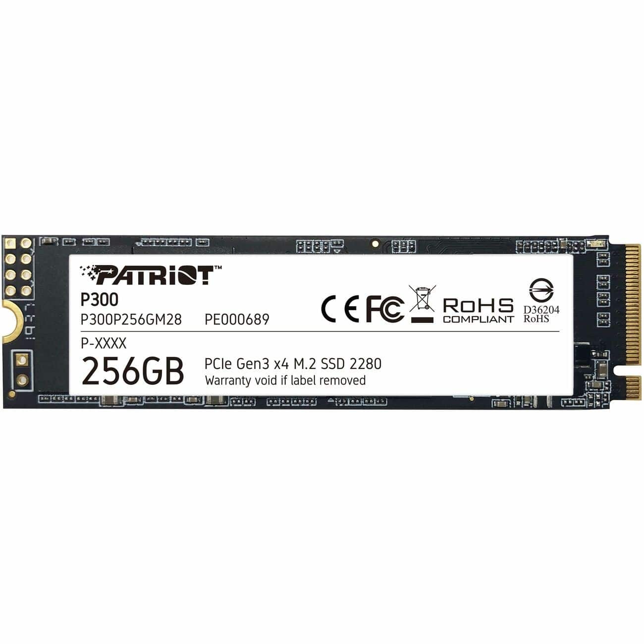 Patriot P300 M.2 2280 256GB PCIe Gen3 x4, NVMe 1.3 Internal Solid