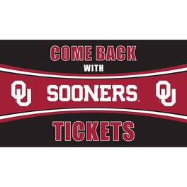 Evergreen Enterprises - Oklahoma Sooners 28" x 16" Come Back With Tickets Door Mat - Multicolor