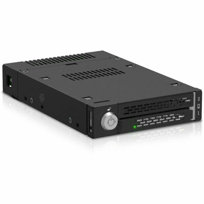 Icy Dock - ToughArmor MB833MK-B V2 Drive Enclosure for 3.5" M.2, PCI Express NVMe 4.0 - SFF-8654 SlimSAS Host Interface