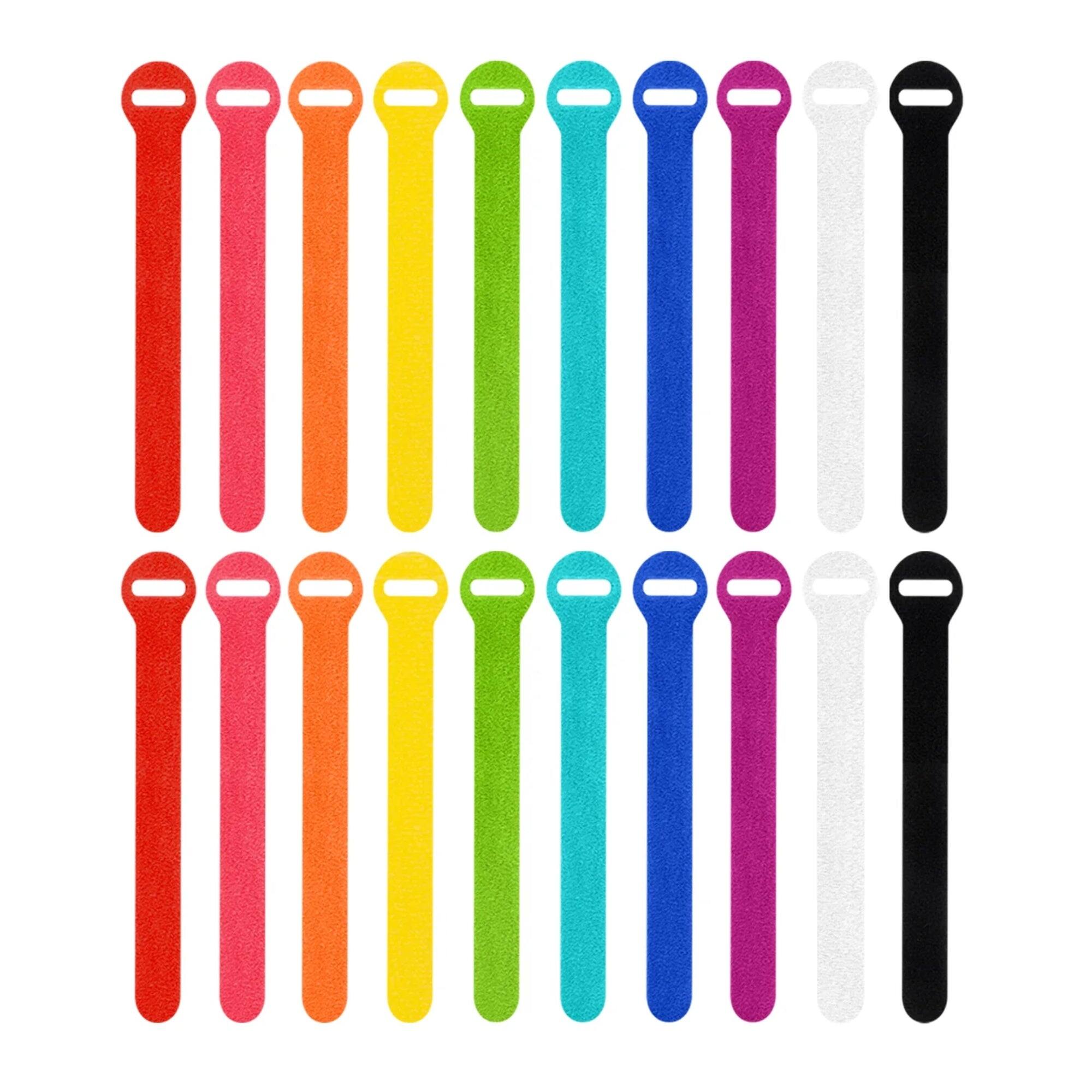 Front. Grizzly Supply - 5" Hook and Loop Cable Tie 20/pk - Assorted Colors.