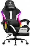 GTPlayer - RGB Gaming Chair Ergonomic Computer Chair Breathable Fabric Computer Gamer Chair Racing Style RGB LED Lights - RGB Black