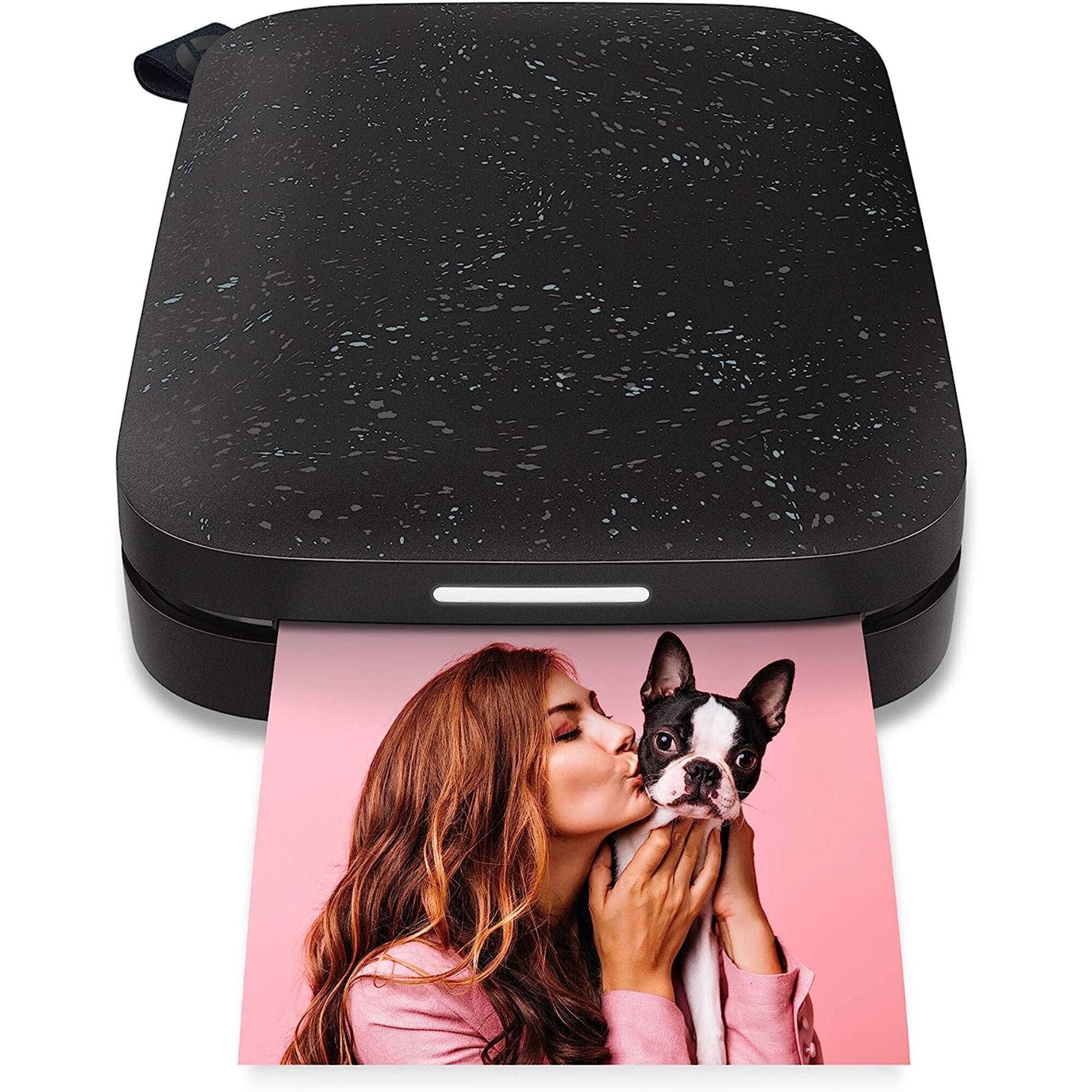 Alt View 1. HP - Sprocket Portable 2x3" Instant Photo Printer and Zink Photo Paper Bundle - Black Noir.