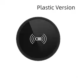 SKRAN - Embedded Fast Wireless Charger - Desk Wireless Charger, QI Charging, Integrated Cable, Plastic Version - Black