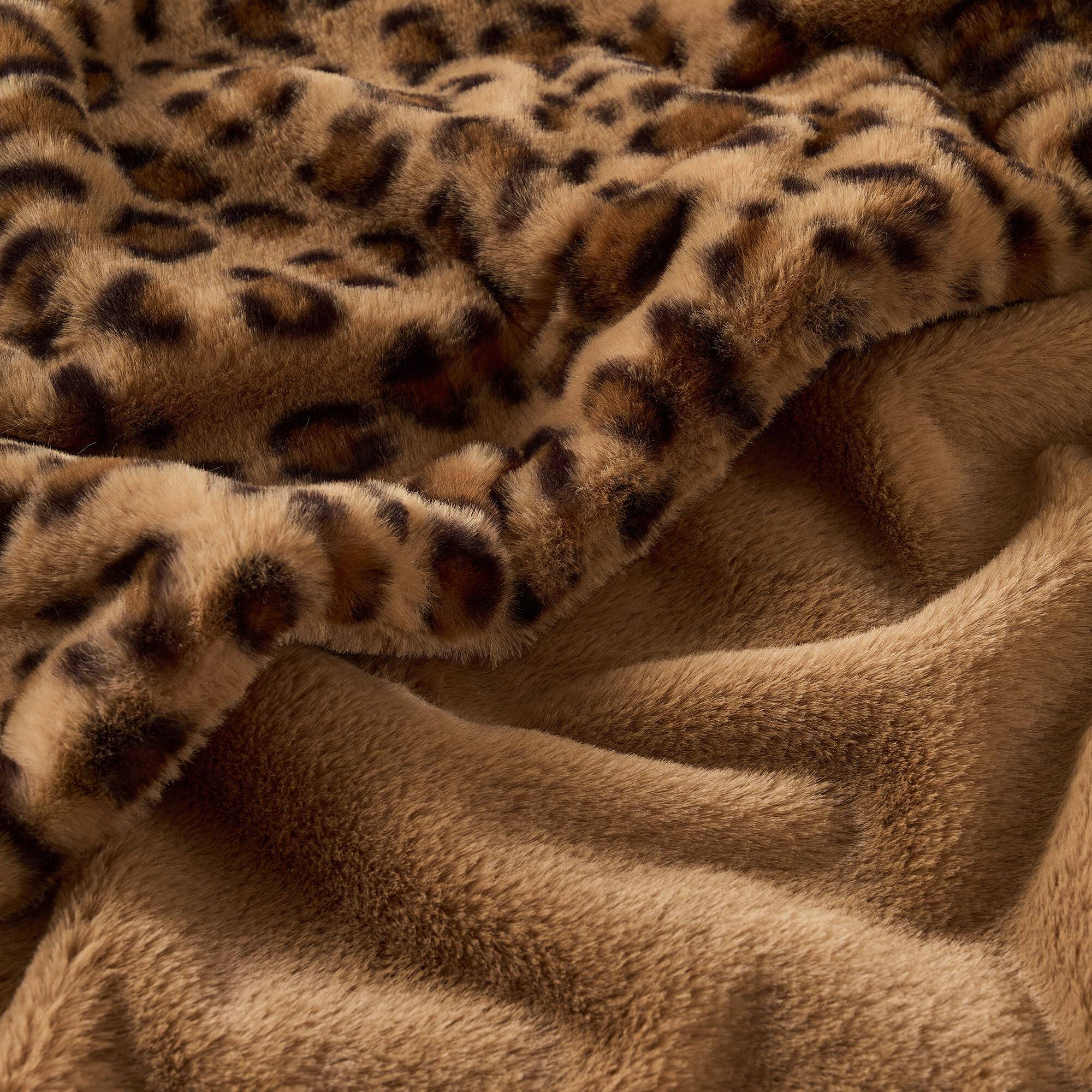 Alt View 1. ThinkLink Electronic - Throw Blanket  Double-sided Plush Fluffy - Luxury Faux Leopard Print Soft And Cozy Room Decor (60x80 Inches Brown) - Cheetah Brown Throw (50" x 60").