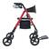 Alt View 1. Metro Mobility - M913P 2 in 1 Rollator Walker & Transport Wheelchair for Seniors, 8" Wheels with Seat for All Terrain, 300 lb Capacity - Red.