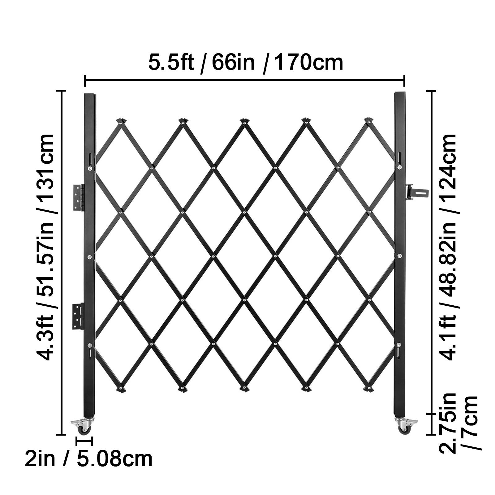 5.5ft / 66in / 170cm  
4.3ft / 51.57in / 131cm  
4.1ft / 48.82in / 124cm  
2.75in / 7cm / 7cm  
2in / 5.08cm