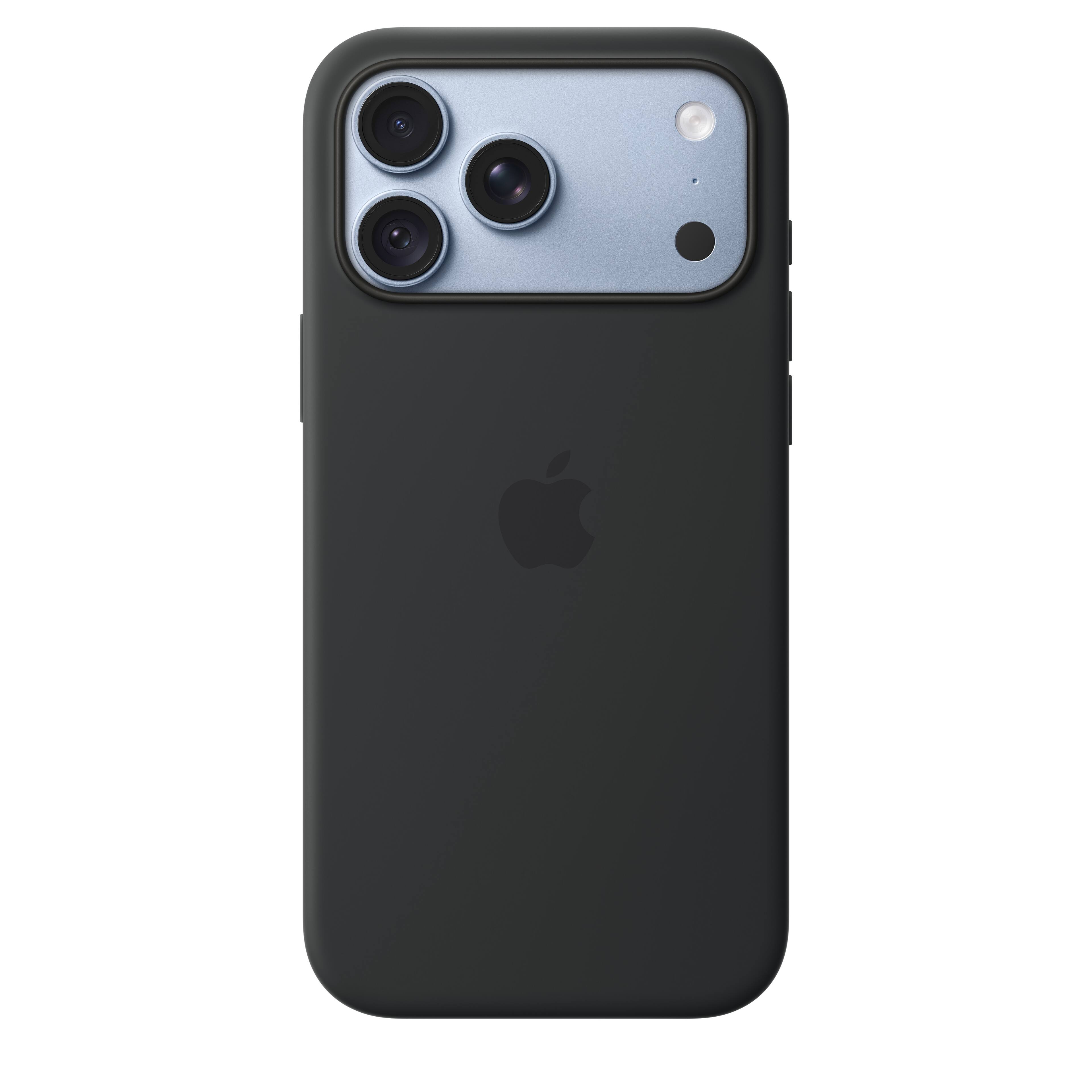 Alt View 2. Apple - iPhone 18 Pro Max Silicone Case with MagSafe - Black.