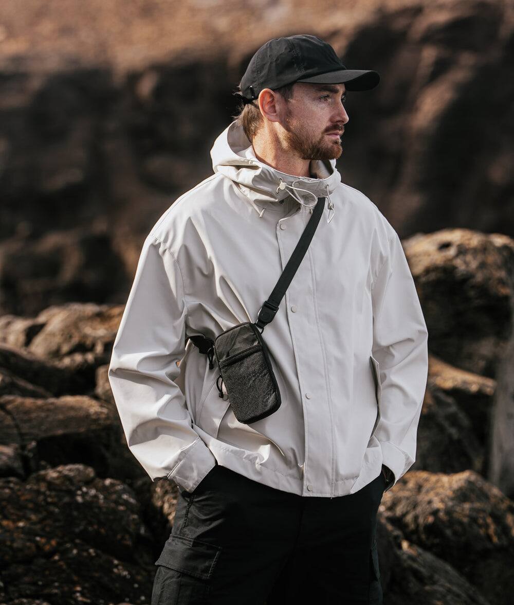 Alt View 7. ALPAKA - Modular Shoulder Pocket Slim Phone Sling Bag, Crossbody Pouch with Card Sleeve, Belt/Bag Attachment - Black Ultradyne 100D.