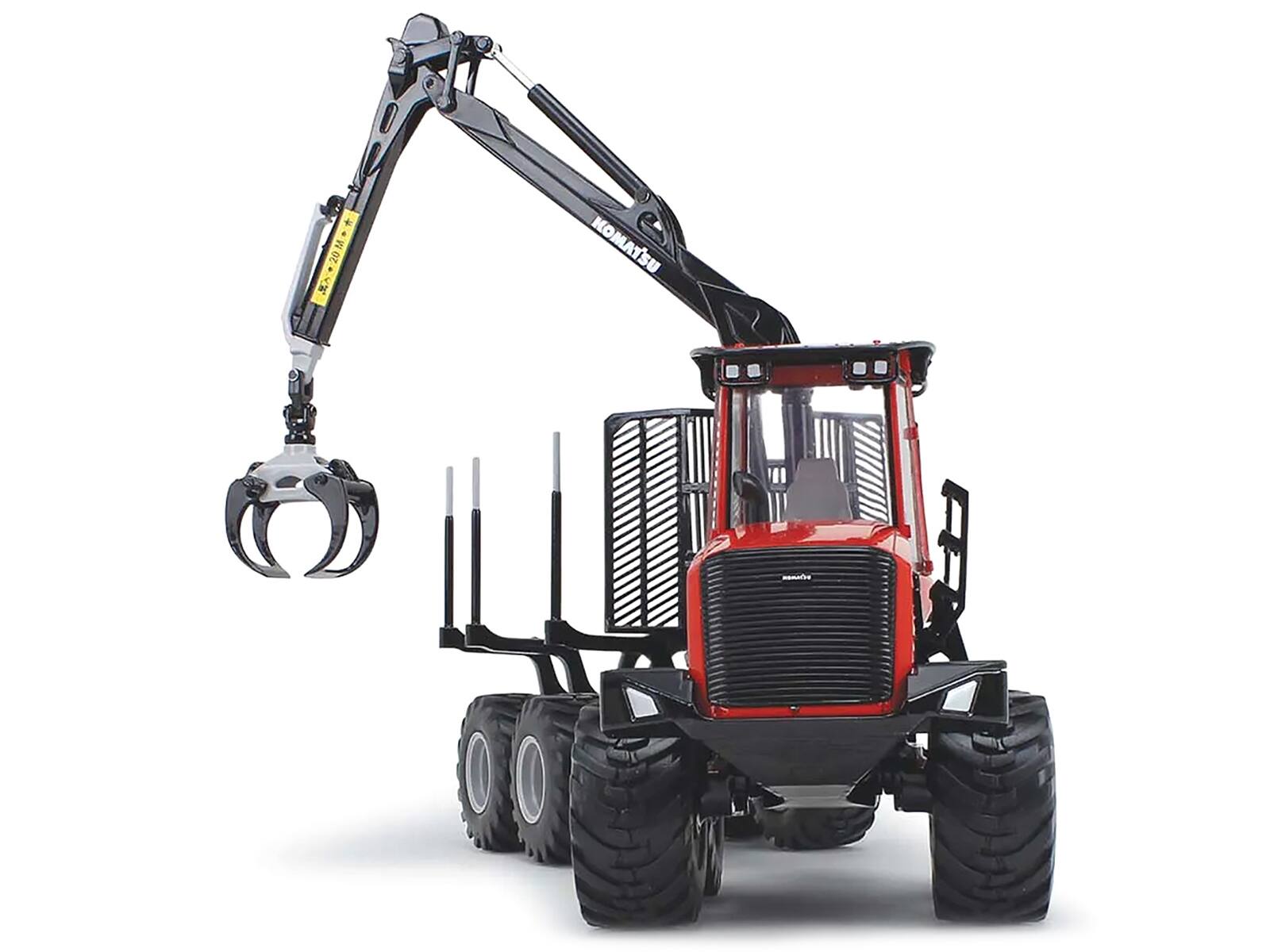 Alt View 1. First Gear - Komatsu 875.1 Forwarder Red and Black 1/32 Diecast Model by First Gear - Red and Black.