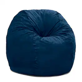Jaxx - 4 ft Round Bean Bag Chair for Adults - Navy