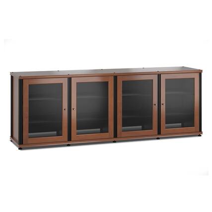 Front. Salamander Designs - Salamander Designs Synergy 347 Quad AV Cabinet (American Cherry with Black Posts) - Cherry/Black.