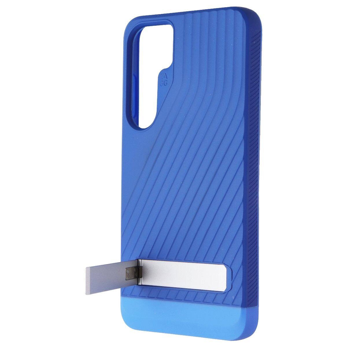 Front. ZAGG - ZAGG Denali Case with Kickstand for Samsung Galaxy S24 Plus - Cobalt Blue - Blue.