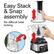 Easy Stack & Snap™ assembly
No difficult twist locking