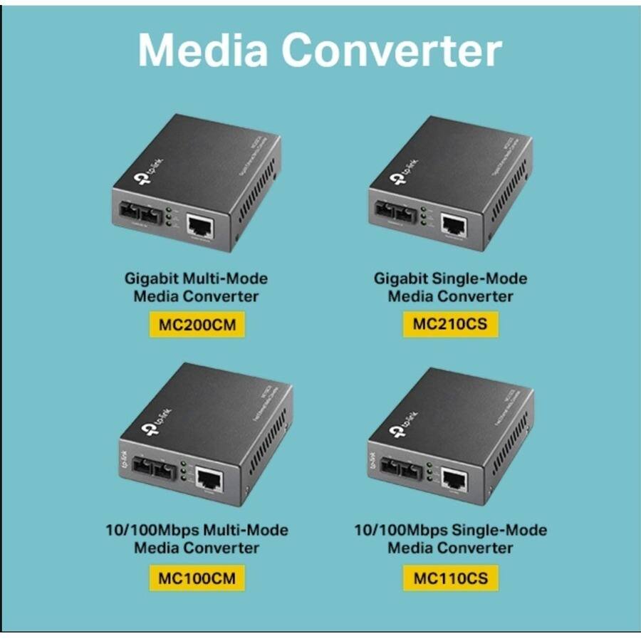 Media Converter

- Gigabit Multi-Mode Media Converter: MC200CM
- Gigabit Single-Mode Media Converter: MC210CS
- 10/100Mbps Multi-Mode Media Converter: MC100CM
- 10/100Mbps Single-Mode Media Converter: MC110CS